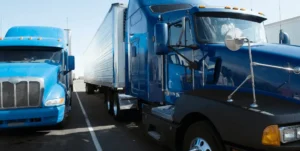trucks racing on the highway